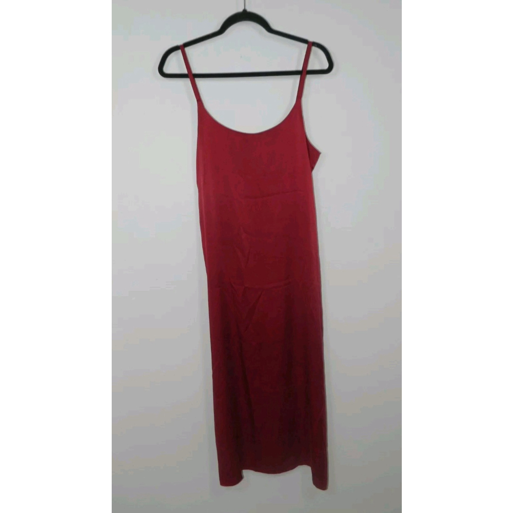 ASCENO Dress Size SMALL Burgundy 100% Silk‎ Slip Nightgown